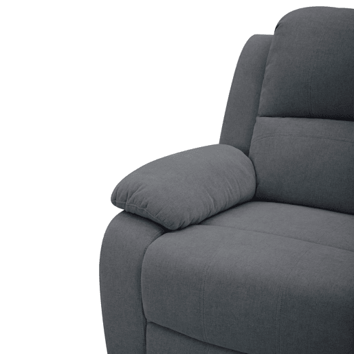 Sofá de 3 lugares 2 assentos relax manual RYAN cinza escuro