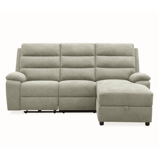 Chaise longue direita AMANDA relax elétrico cor cinza claro