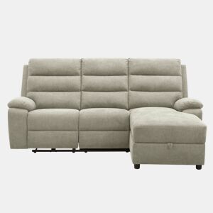 Chaise longue direita AMANDA relax elétrico cor cinza claro