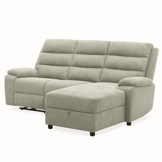 Chaise longue direita AMANDA relax elétrico cor cinza claro