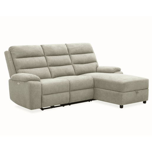 Chaise longue direita AMANDA relax elétrico cor cinza claro