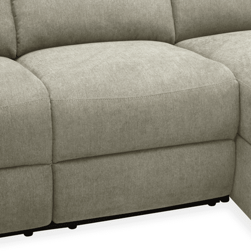 Chaise longue direita AMANDA relax elétrico cor cinza claro
