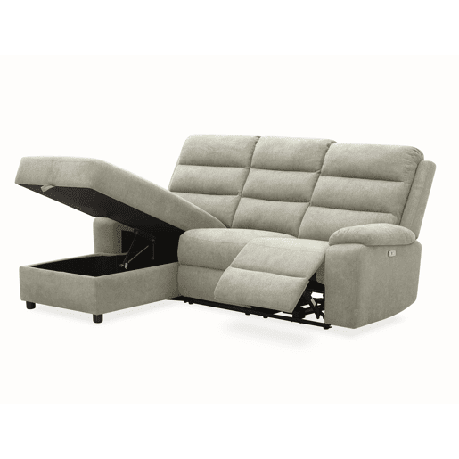 Chaise longue esquerda AMANDA relax elétrico cor cinza claro Chaise longue esquerda AMANDA relax elétrico cor cinza claro