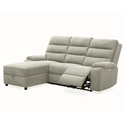 Chaise longue esquerda AMANDA relax elétrico cor cinza claro Chaise longue esquerda AMANDA relax elétrico cor cinza claro