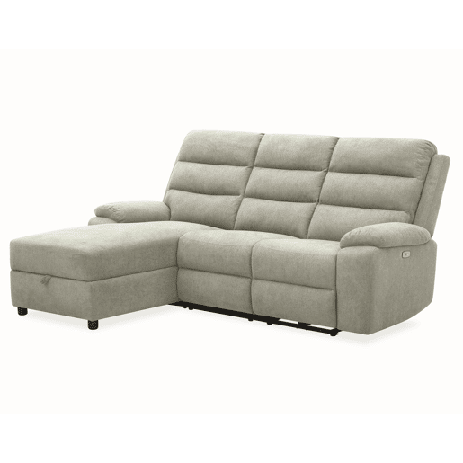 Chaise longue esquerda AMANDA relax elétrico cor cinza claro Chaise longue esquerda AMANDA relax elétrico cor cinza claro