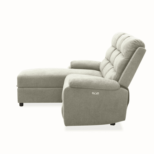 Chaise longue esquerda AMANDA relax elétrico cor cinza claro Chaise longue esquerda AMANDA relax elétrico cor cinza claro
