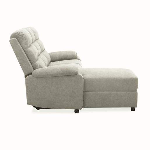 Chaise longue esquerda AMANDA relax elétrico cor cinza claro Chaise longue esquerda AMANDA relax elétrico cor cinza claro