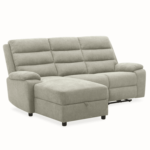 Chaise longue esquerda AMANDA relax elétrico cor cinza claro Chaise longue esquerda AMANDA relax elétrico cor cinza claro
