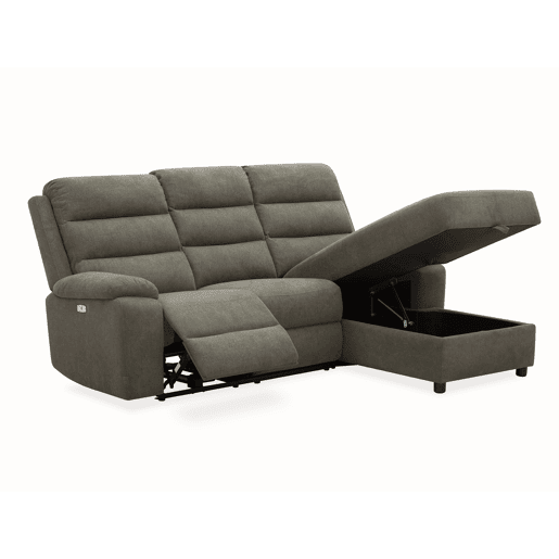 Chaise longue direita AMANDA relax elétrico cor vison