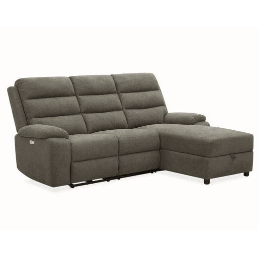 Chaise longue direita AMANDA relax elétrico cor vison