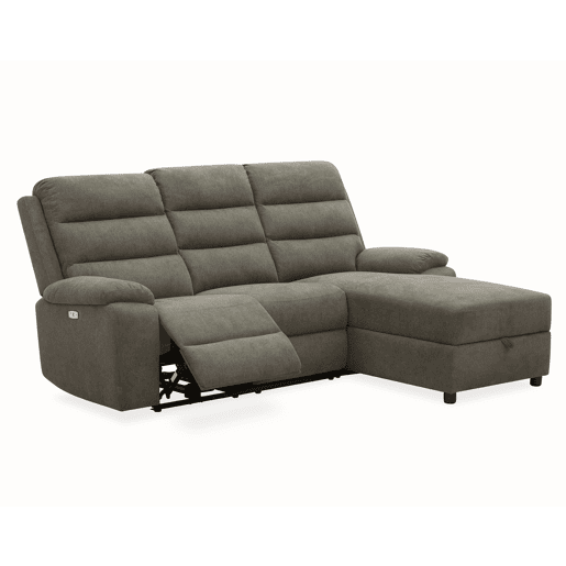 Chaise longue direita AMANDA relax elétrico cor vison