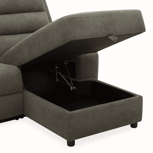 Chaise longue direita AMANDA relax elétrico cor vison