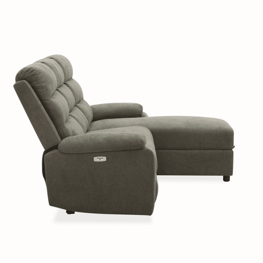 Chaise longue direita AMANDA relax elétrico cor vison