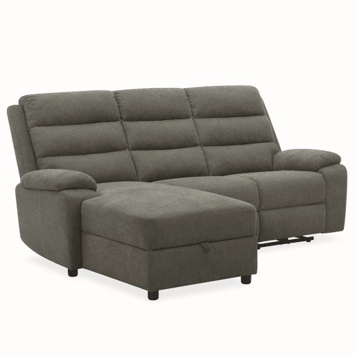 Chaise longue esquerda AMANDA relax elétrico cor vison