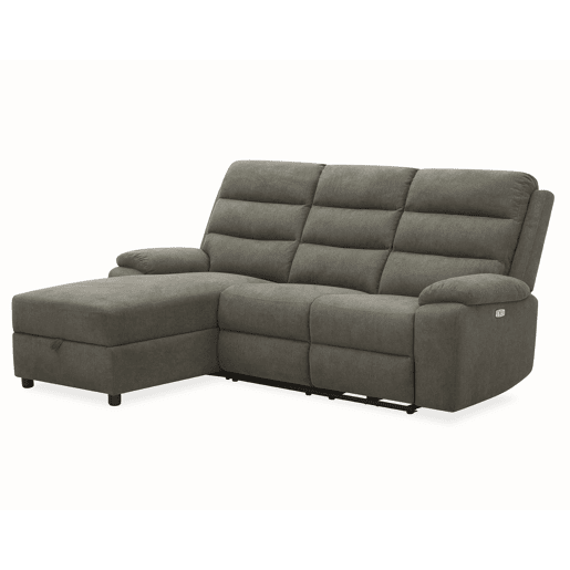Chaise longue esquerda AMANDA relax elétrico cor vison