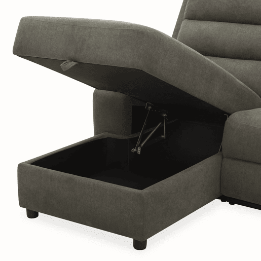 Chaise longue esquerda AMANDA relax elétrico cor vison