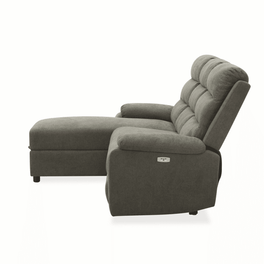 Chaise longue esquerda AMANDA relax elétrico cor vison