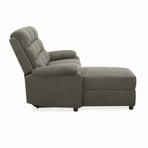 Chaise longue esquerda AMANDA relax elétrico cor vison