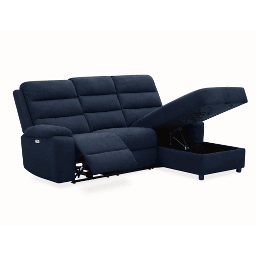 Chaise longue direita AMANDA relax elétrico cor azul