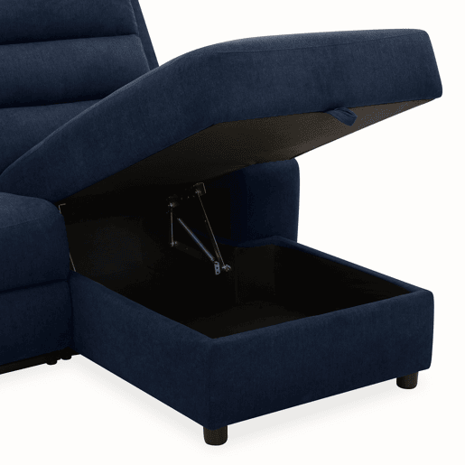 Chaise longue direita AMANDA relax elétrico cor azul
