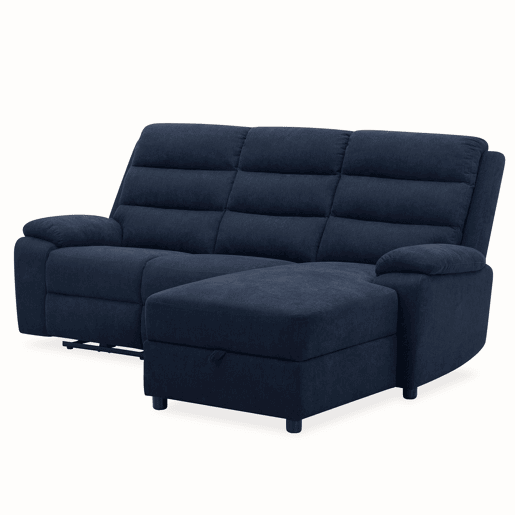 Chaise longue direita AMANDA relax elétrico cor azul