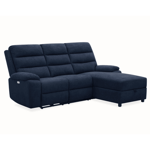 Chaise longue direita AMANDA relax elétrico cor azul