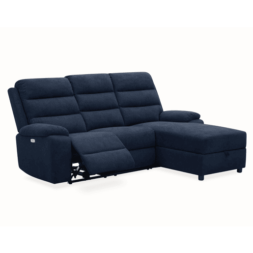 Chaise longue direita AMANDA relax elétrico cor azul