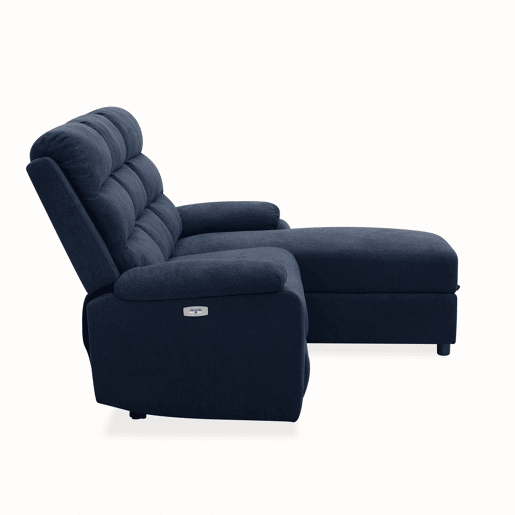 Chaise longue direita AMANDA relax elétrico cor azul