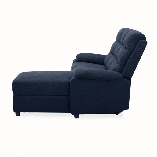 Chaise longue direita AMANDA relax elétrico cor azul