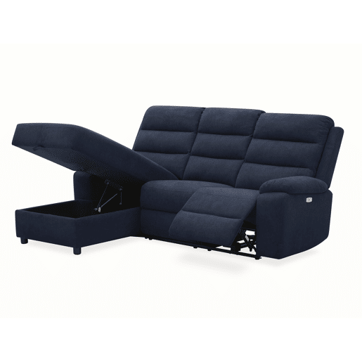 Chaise esquerda esquerda AMANDA relax elétrico cor azul