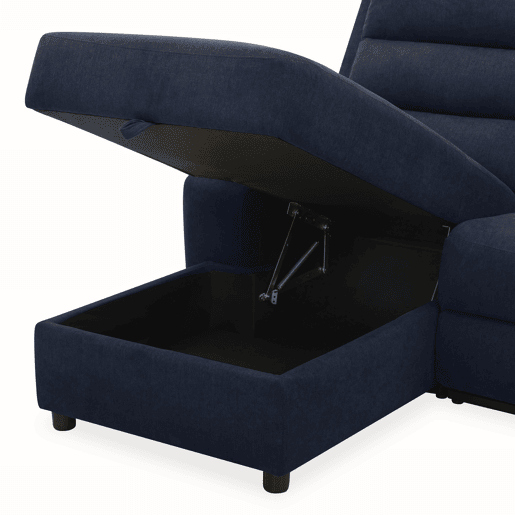 Chaise esquerda esquerda AMANDA relax elétrico cor azul