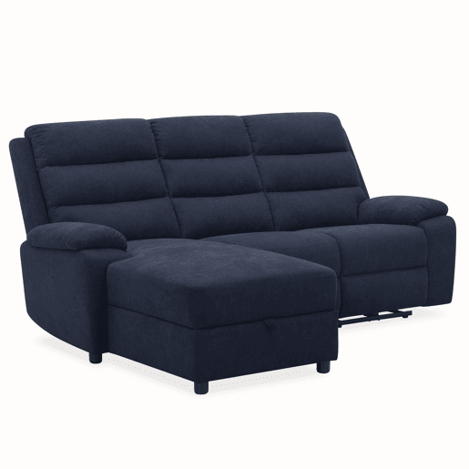 Chaise esquerda esquerda AMANDA relax elétrico cor azul