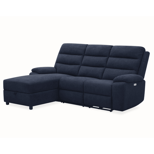 Chaise esquerda esquerda AMANDA relax elétrico cor azul