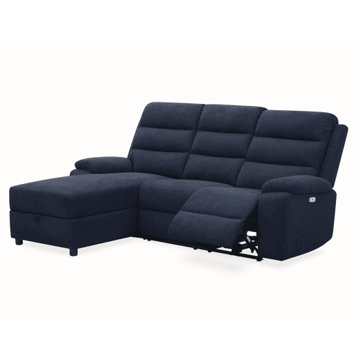 Chaise esquerda esquerda AMANDA relax elétrico cor azul