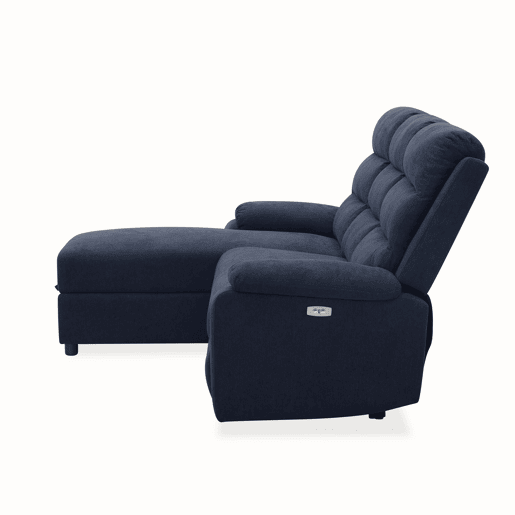 Chaise esquerda esquerda AMANDA relax elétrico cor azul