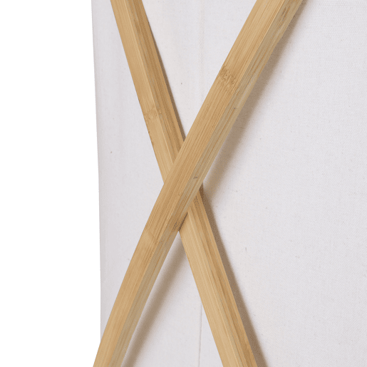 Cesto de roupa NORDIC em bambu e tecido 70x40x36cm bege