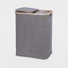 Cesto de ropa ECI bamboo y tela 67x54x34cm gris Cesto de ropa ECI bamboo y tela 67x54x34cm gris Gris
