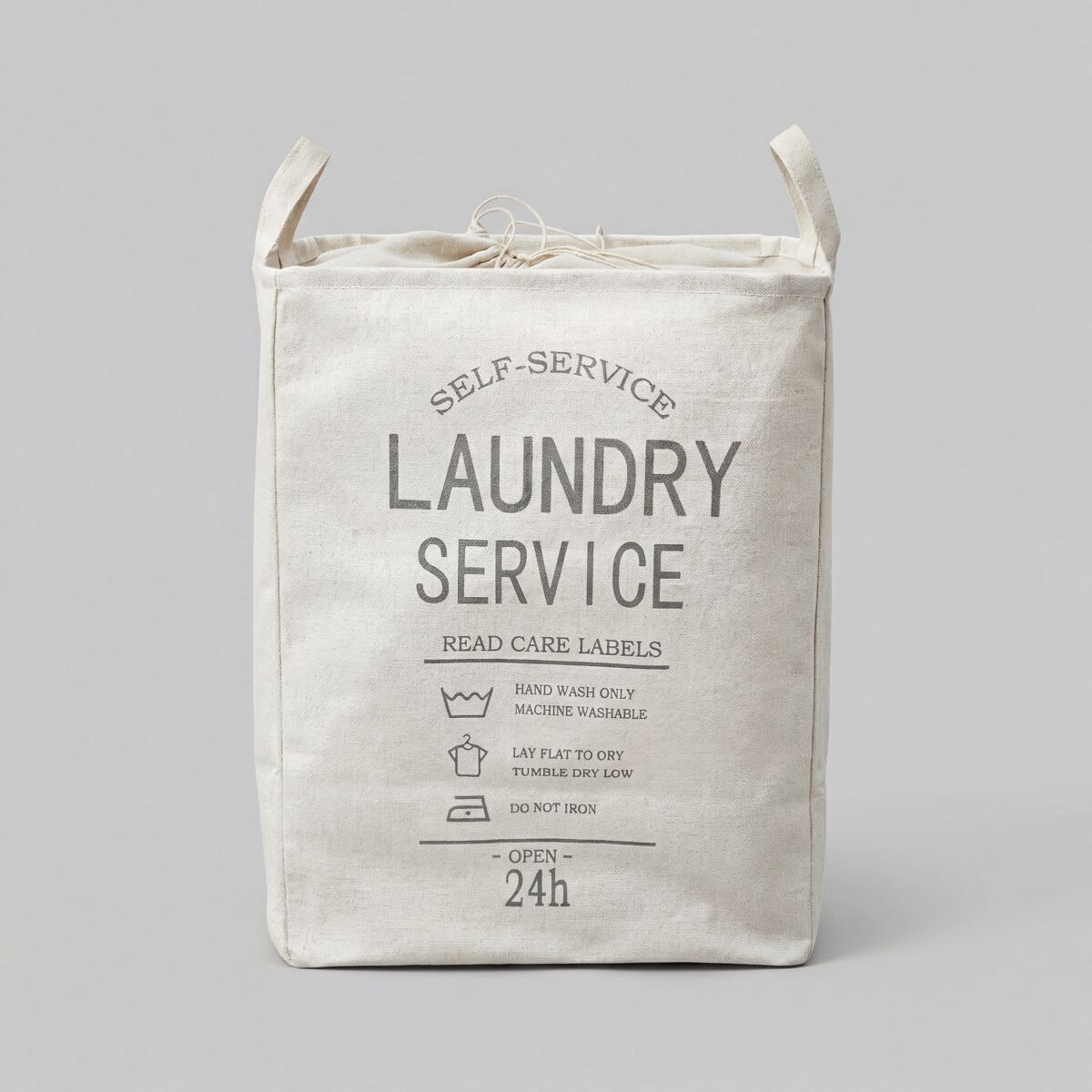 Cesto de ropa laundry tela 53x40x27cm blanco