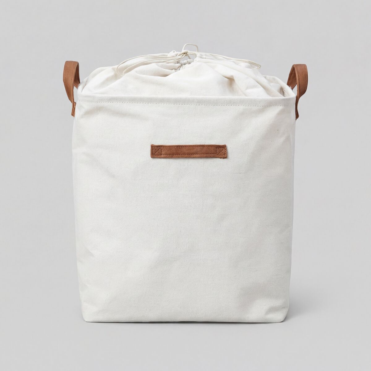 Cesto de ropa SWEDEN tela 44x40x30cm color blanco