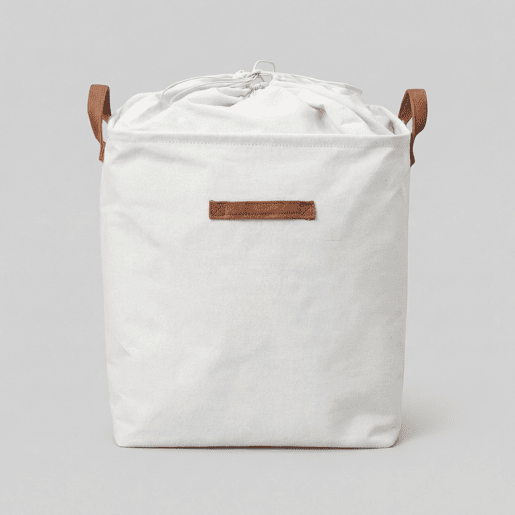 Cesto de roupa SWEDEN tecido 44x40x30cm cor branco