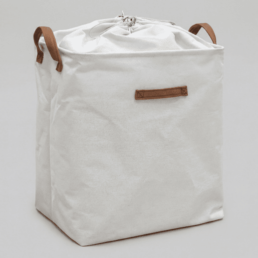 Cesto de roupa SWEDEN tecido 44x40x30cm cor branco