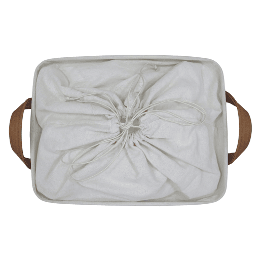 Cesto de roupa SWEDEN tecido 44x40x30cm cor branco