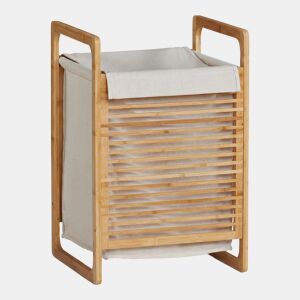 Cesto de roupa NAGOYA bambu 60x40x35cm cor natural
