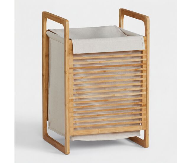 Cesto de ropa nagoya bamboo 60x40x35cm color natural
