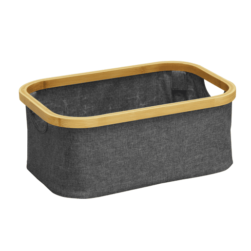 Cesto ECI BAMBOO 16x38x26cm cor cinza