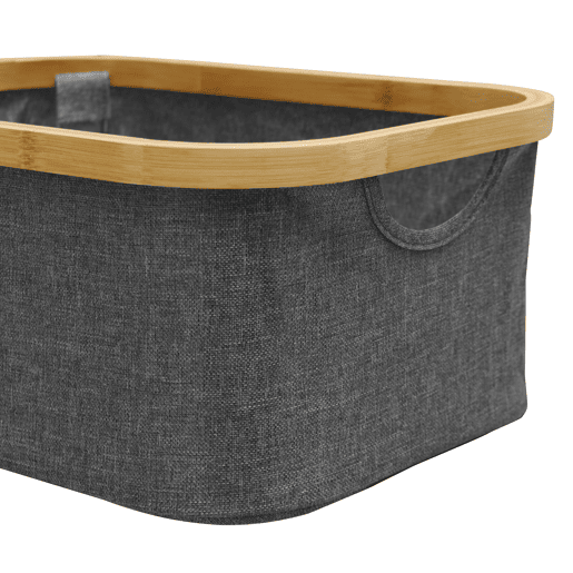 Cesto ECI BAMBOO 16x38x26cm cor cinza
