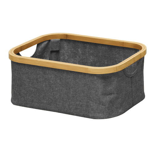 Cesto ECI BAMBOO 16x38x26cm cor cinza