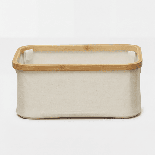 Cesto ECI BAMBOO 16x38x26cm cor bege