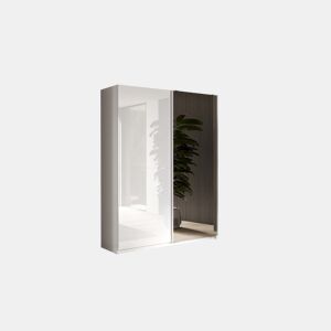 Roupeiro SWING 230x180cm portas de correr 1 com espelho branco