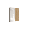 Roupeiro SWING 230x180cm portas de correr branco e carvalho
